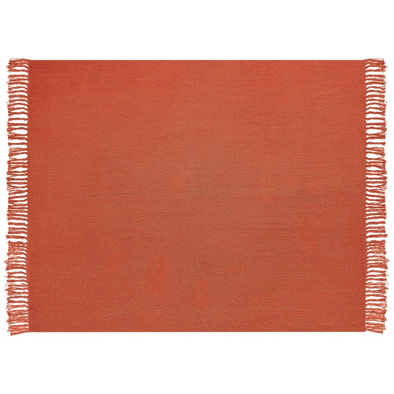 Koc YARSA Bawełna 125 x 150 cm Czerwony Koc YARSA Bawełna 125 x 150 cm Czerwony