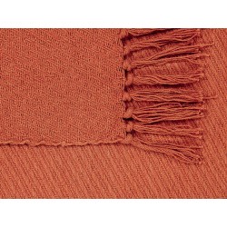 Koc YARSA Bawełna 125 x 150 cm Czerwony Koc YARSA Bawełna 125 x 150 cm Czerwony