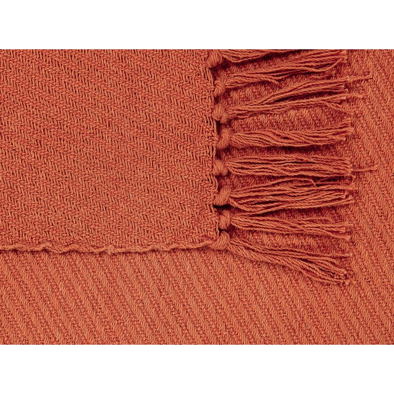 Koc YARSA Bawełna 125 x 150 cm Czerwony Koc YARSA Bawełna 125 x 150 cm Czerwony