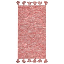 Dywan bawełniany 80 x 150 cm czerwony NIGDE Dywan bawełniany 80 x 150 cm czerwony NIGDE