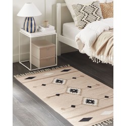 Dywan bawełniany kilim 80 x 150 cm wielokolorowy BERDIK Dywan bawełniany kilim 80 x 150 cm wielokolorowy BERDIK
