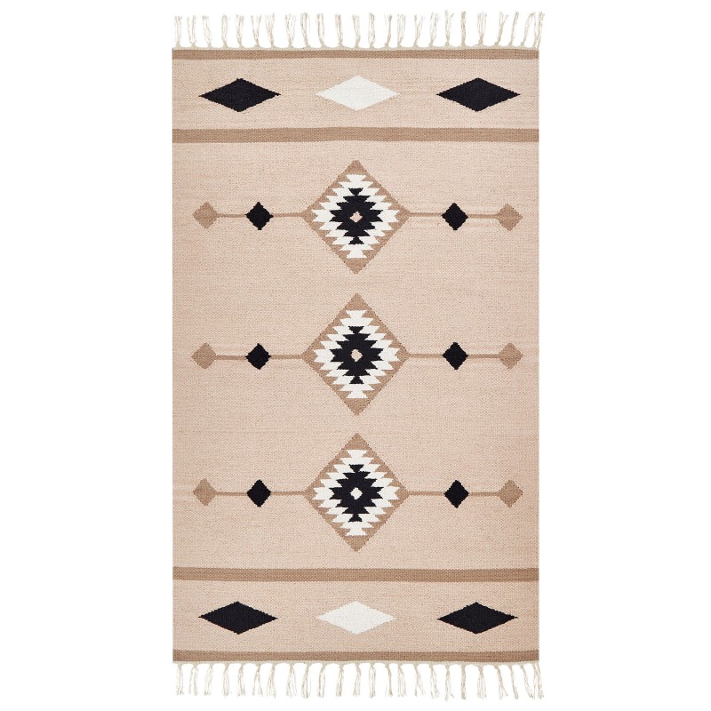 Dywan bawełniany kilim 80 x 150 cm wielokolorowy BERDIK Dywan bawełniany kilim 80 x 150 cm wielokolorowy BERDIK