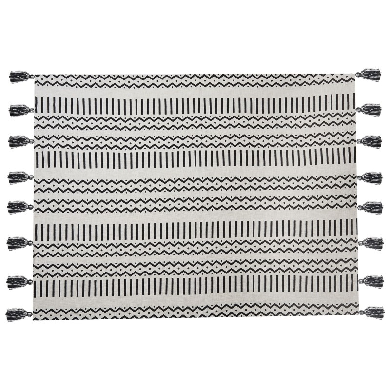 Koc UNNAO Bawełna 130 x 180 cm Biały Koc UNNAO Bawełna 130 x 180 cm Biały