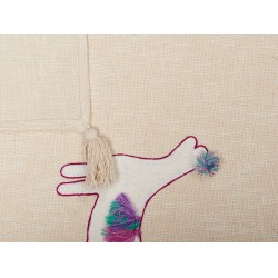 Koc NANDYAL Bawełna 130 x 180 cm Beżowy Koc NANDYAL Bawełna 130 x 180 cm Beżowy