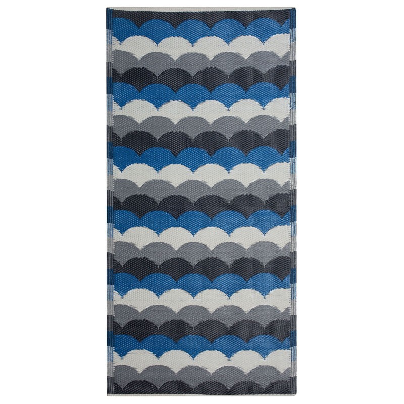 Dywan na zewnątrz 90 x 180 cm szaro-niebieski BELLARY Dywan na zewnątrz 90 x 180 cm szaro-niebieski BELLARY