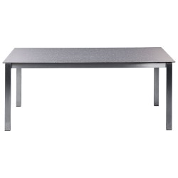 Stół ogrodowy COSOLETO 180 cm 90 cm Szkło Czarny Stół ogrodowy COSOLETO 180 cm 90 cm Szkło Czarny