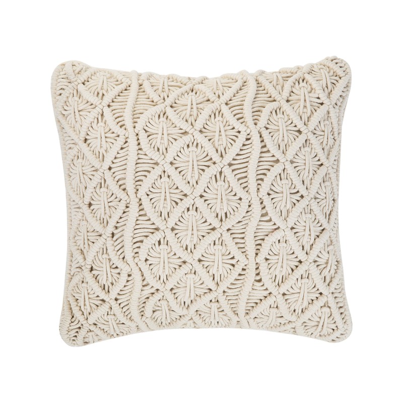 Zestaw 2 poduszek dekoracyjnych GOREME Bawełna 45 x 45 cm Jasnobeżowy Wzór geometryczny Zestaw 2 poduszek dekoracyjnych GOREME Bawełna 45 x 45 cm Jasnobeżowy Wzór geometryczny