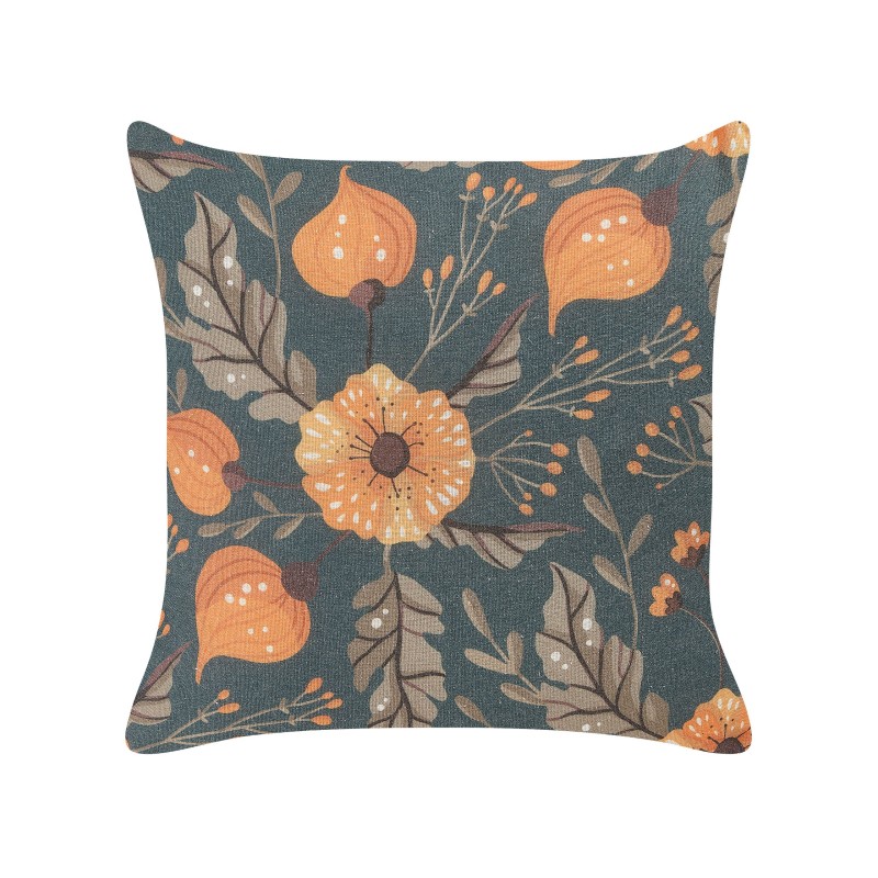 Zestaw 2 poduszek dekoracyjnych SOTOL 45 x 45 cm Kolorowy Wzór kwiatowy Zestaw 2 poduszek dekoracyjnych SOTOL 45 x 45 cm Kolorowy Wzór kwiatowy