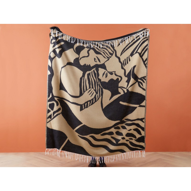 Koc KUDIYA 130 x 170 cm Beżowy Koc KUDIYA 130 x 170 cm Beżowy