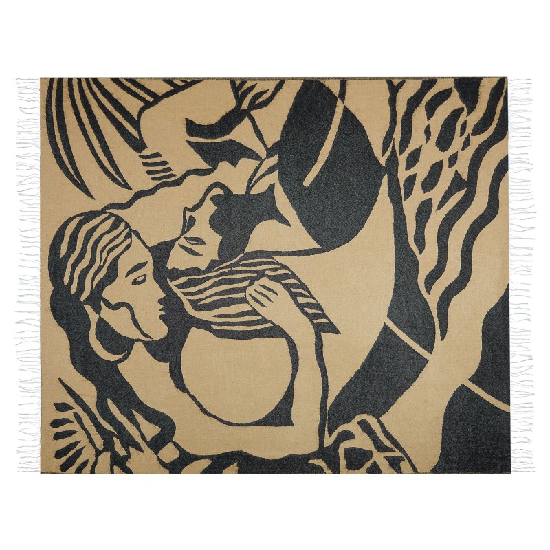 Koc KUDIYA 130 x 170 cm Beżowy Koc KUDIYA 130 x 170 cm Beżowy