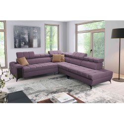 Venna IX corner sofa with sleeping function, USB port, and opening