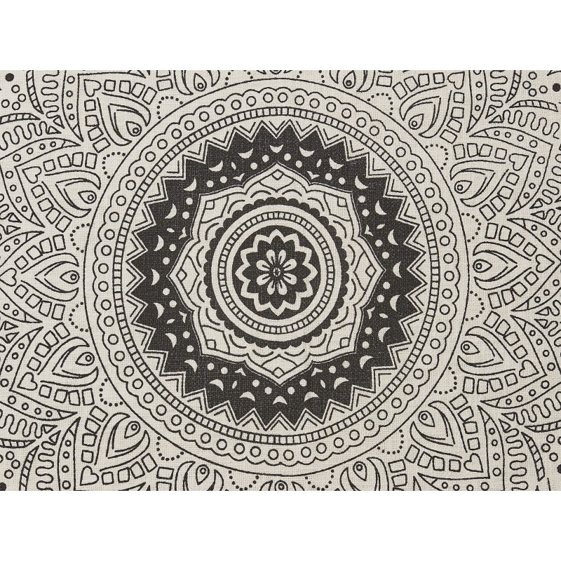 Koc BERHAMPORE Bawełna 130 x 180 cm Beżowy Koc BERHAMPORE Bawełna 130 x 180 cm Beżowy
