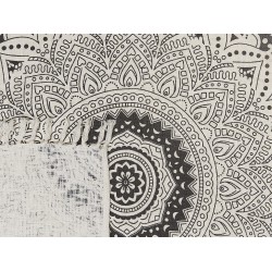 Koc BERHAMPORE Bawełna 130 x 180 cm Beżowy Koc BERHAMPORE Bawełna 130 x 180 cm Beżowy