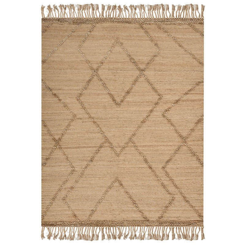 Dywan z juty 160 x 230 cm beżowy HANDERE Dywan z juty 160 x 230 cm beżowy HANDERE