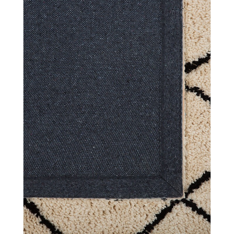 Dywan 160 x 230 cm beżowo-czarny MIDYAT Dywan 160 x 230 cm beżowo-czarny MIDYAT