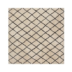 Dywan 200 x 200 cm beżowo-czarny MIDYAT