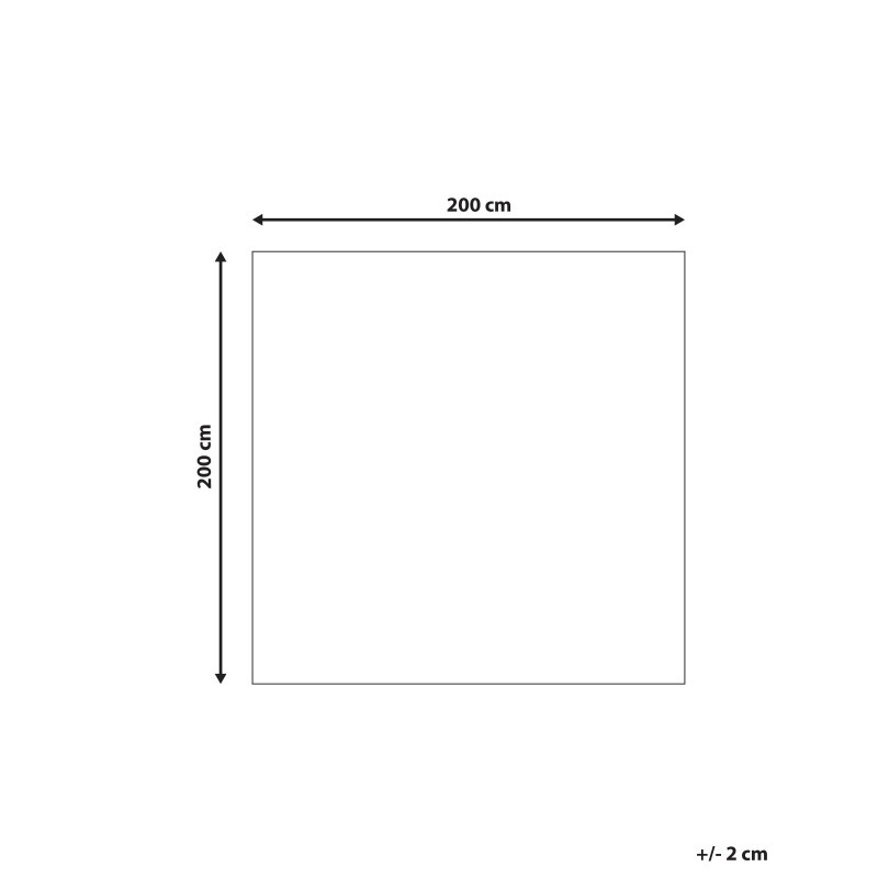 Dywan 200 x 200 cm beżowo-czarny MIDYAT Dywan 200 x 200 cm beżowo-czarny MIDYAT