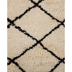Dywan 200 x 200 cm beżowo-czarny MIDYAT Dywan 200 x 200 cm beżowo-czarny MIDYAT