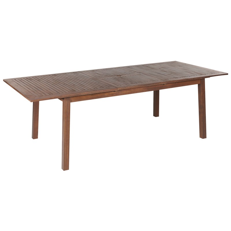 Stół ogrodowy rozkładany CESANA 180/240 cm 100 cm Drewno akacjowe Ciemnobrązowy Stół ogrodowy rozkładany CESANA 180/240 cm 100 cm Drewno akacjowe Ciemnobrązowy