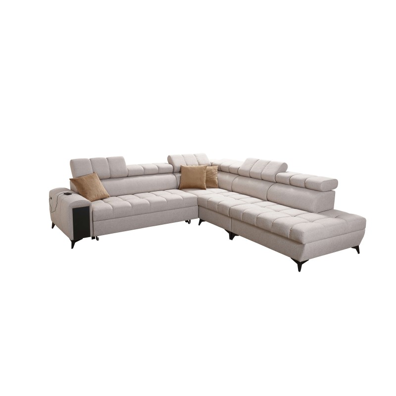 Venna IX corner sofa with sleeping function, USB port, and opening Venna IX corner sofa with sleeping function, USB port, and opening