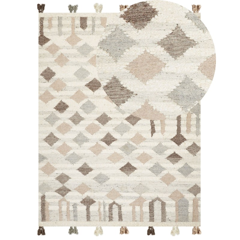 Dywan wełniany kilim 160 x 230 cm wielokolorowy KAGHTSRASHEN Dywan wełniany kilim 160 x 230 cm wielokolorowy KAGHTSRASHEN