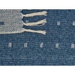 Koc TAARI Bawełna 130 x 170 cm Lazurowy Koc TAARI Bawełna 130 x 170 cm Lazurowy