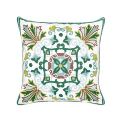 Zestaw 2 poduszek dekoracyjnych ELANITE Bawełna 45 x 45 cm Zielony Wzór orientalny Zestaw 2 poduszek dekoracyjnych ELANITE Bawełna 45 x 45 cm Zielony Wzór orientalny