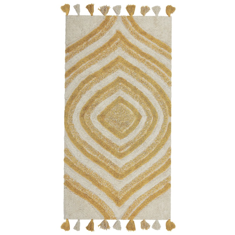 Dywan bawełniany 80 x 150 cm beżowo-żółty BINGOL Dywan bawełniany 80 x 150 cm beżowo-żółty BINGOL