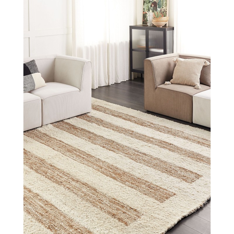 Dywan z juty 300 x 400 cm beżowy ZIARAT Dywan z juty 300 x 400 cm beżowy ZIARAT