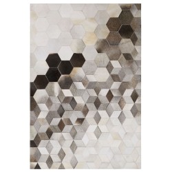 Dywan patchwork skórzany 160 x 230 cm szary SASON Dywan patchwork skórzany 160 x 230 cm szary SASON
