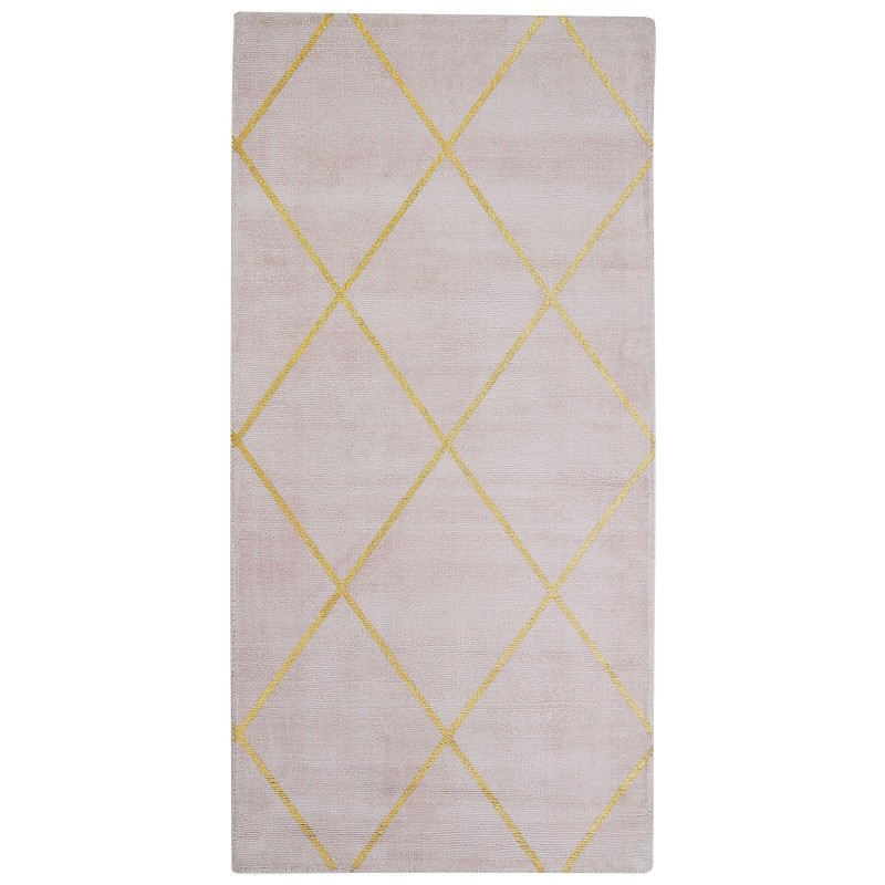 Dywan z wiskozy 80 x 150 cm różowy ATIKE Dywan z wiskozy 80 x 150 cm różowy ATIKE