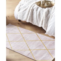 Dywan z wiskozy 80 x 150 cm różowy ATIKE Dywan z wiskozy 80 x 150 cm różowy ATIKE