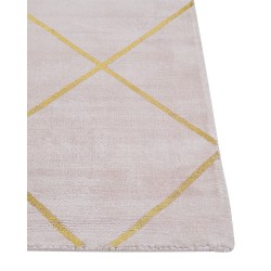 Dywan z wiskozy 80 x 150 cm różowy ATIKE Dywan z wiskozy 80 x 150 cm różowy ATIKE