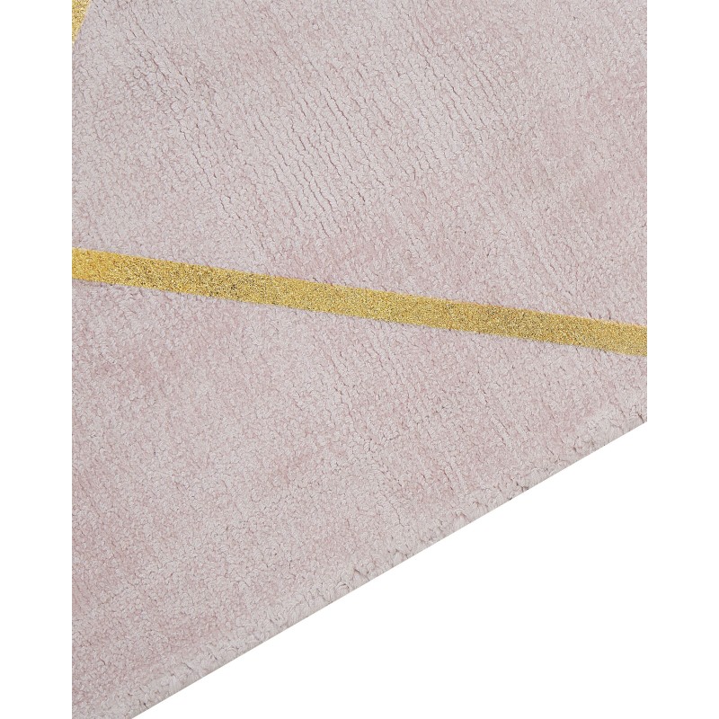 Dywan z wiskozy 80 x 150 cm różowy ATIKE Dywan z wiskozy 80 x 150 cm różowy ATIKE