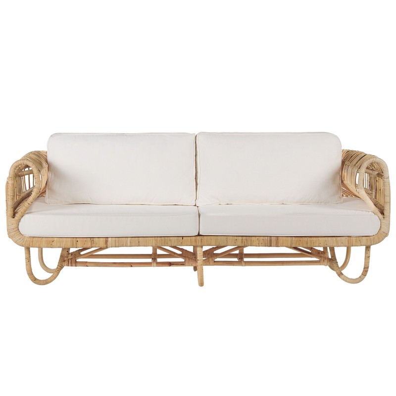 Sofa 2-osobowa rattanowa naturalna DOLCEDO Sofa 2-osobowa rattanowa naturalna DOLCEDO