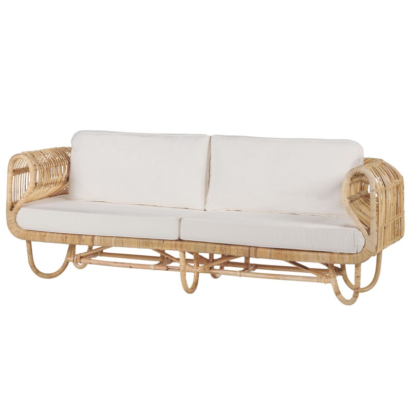 Sofa 2-osobowa rattanowa naturalna DOLCEDO Sofa 2-osobowa rattanowa naturalna DOLCEDO