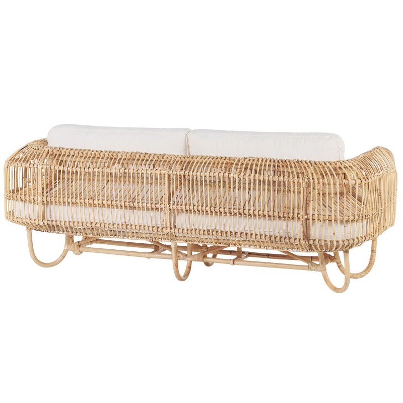 Sofa 2-osobowa rattanowa naturalna DOLCEDO Sofa 2-osobowa rattanowa naturalna DOLCEDO