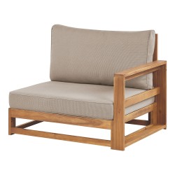 Sofa ogrodowa z certyfikowanego drewna akacjowego 2-osobowa narożna jasna TIMOR II Sofa ogrodowa z certyfikowanego drewna akacjowego 2-osobowa narożna jasna TIMOR II