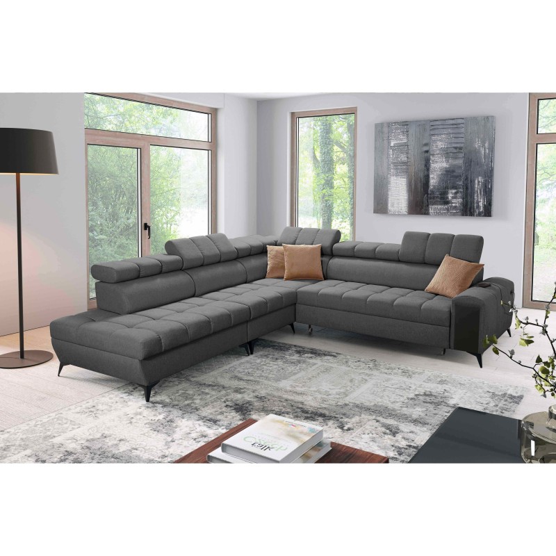 Venna IX corner sofa with sleeping function, USB port, and opening Venna IX corner sofa with sleeping function, USB port, and opening