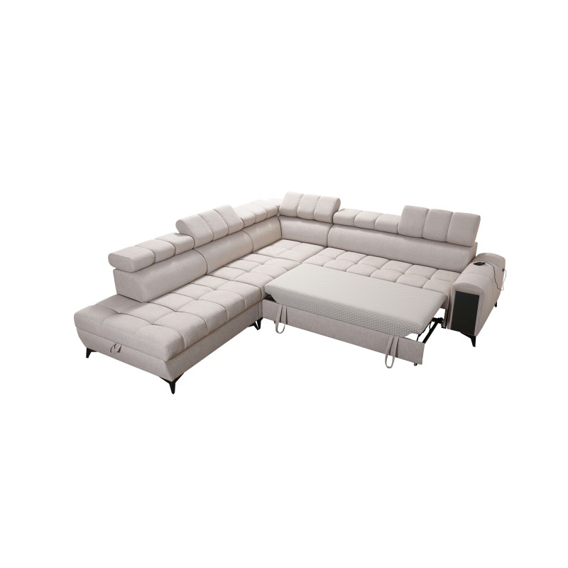 Venna IX corner sofa with sleeping function, USB port, and opening Venna IX corner sofa with sleeping function, USB port, and opening