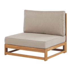Sofa ogrodowa z certyfikowanego drewna akacjowego 3-osobowa jasna TIMOR II Sofa ogrodowa z certyfikowanego drewna akacjowego 3-osobowa jasna TIMOR II