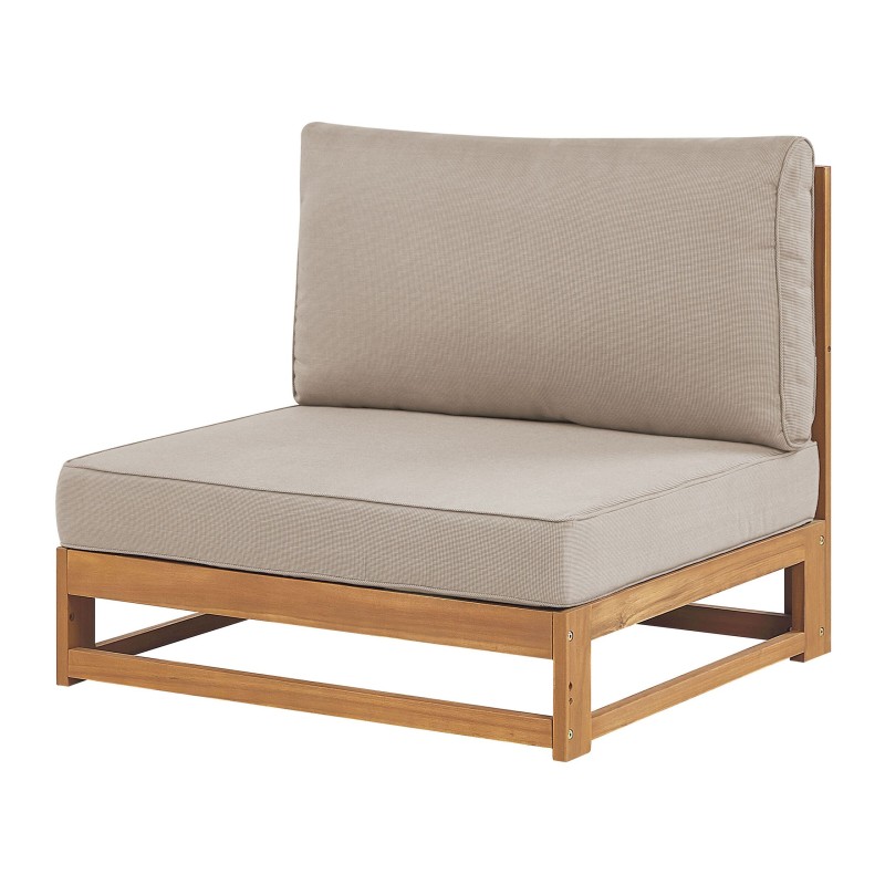 Sofa ogrodowa z certyfikowanego drewna akacjowego 3-osobowa jasna TIMOR II Sofa ogrodowa z certyfikowanego drewna akacjowego 3-osobowa jasna TIMOR II