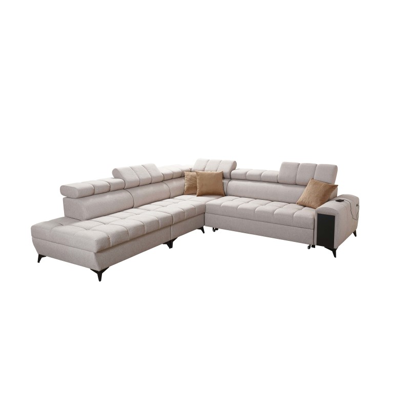 Venna IX corner sofa with sleeping function, USB port, and opening Venna IX corner sofa with sleeping function, USB port, and opening