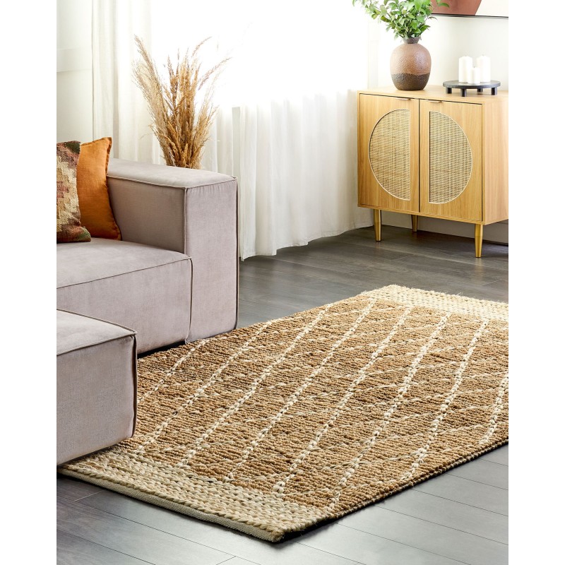 Dywan z juty 160 x 230 cm beżowy ZORAVA Dywan z juty 160 x 230 cm beżowy ZORAVA