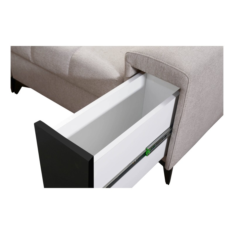 Venna IX corner sofa with sleeping function, USB port, and opening Venna IX corner sofa with sleeping function, USB port, and opening