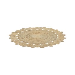 Dywan okrągły z juty ⌀ 120 cm beżowy GOLGEN Dywan okrągły z juty ⌀ 120 cm beżowy GOLGEN