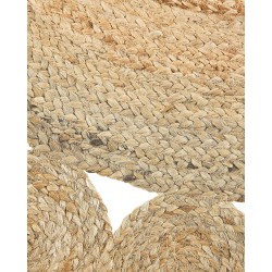 Dywan okrągły z juty ⌀ 120 cm beżowy GOLGEN Dywan okrągły z juty ⌀ 120 cm beżowy GOLGEN