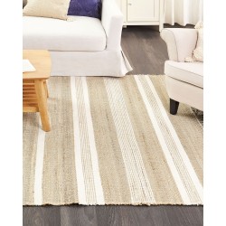Dywan z juty 160 x 230 cm beżowo-biały TALPUR Dywan z juty 160 x 230 cm beżowo-biały TALPUR