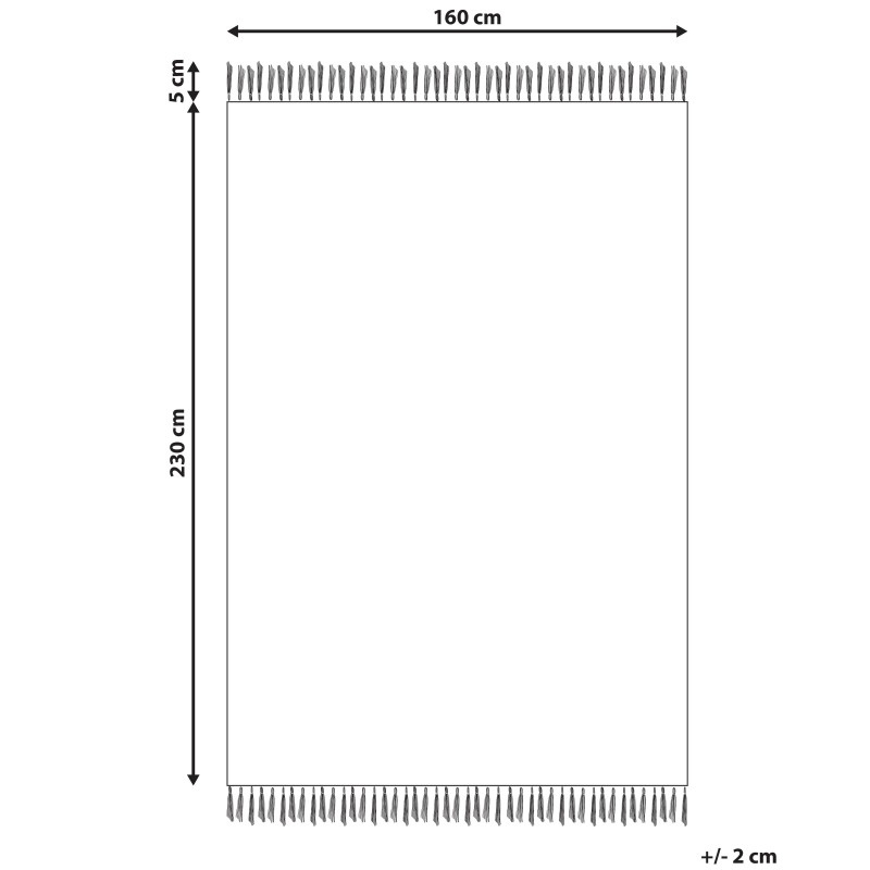 Dywan z juty 160 x 230 cm beżowo-biały TALPUR Dywan z juty 160 x 230 cm beżowo-biały TALPUR