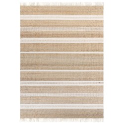 Dywan z juty 160 x 230 cm beżowo-biały TALPUR Dywan z juty 160 x 230 cm beżowo-biały TALPUR